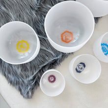 Load image into Gallery viewer, 7 Chakra Quartz Crystal Singing Bowl  + 2 FREE Carrying Cases