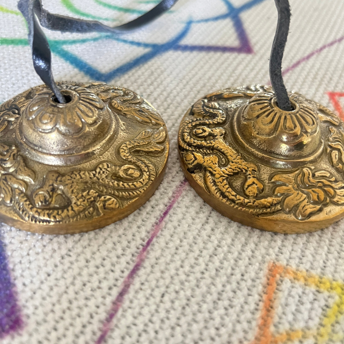 Tibetan Chimes, Tingsha Cymbals With Bag Life Changing Energy