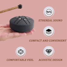 Load image into Gallery viewer, Curve Design 3inch, 6-tone Mini Steel Tongue Drum + FREE Mallet
