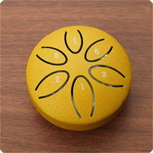 Load image into Gallery viewer, Petal Design 3inch, 6-tone Mini Steel Tongue Drum + FREE Mallet