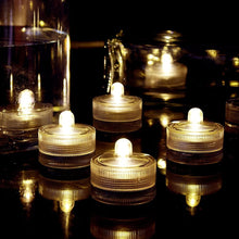 Load image into Gallery viewer, 12 Piece Submersible LED Lights Waterproof Underwater Tea Candle Lights