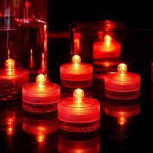 Load image into Gallery viewer, 12 Piece Submersible LED Lights Waterproof Underwater Tea Candle Lights