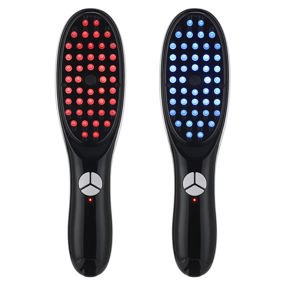 Phototherapy Hair Growth Brush Comb Red and Blue Light Therapy Life