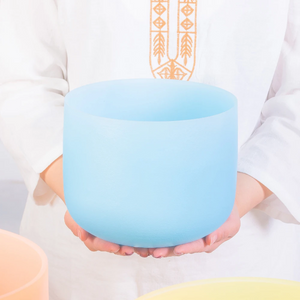 1 Piece - Pastel Chakra Color Quartz Crystal Singing Bowl with free mallet