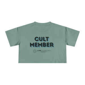 Women's Crop Tee - Cult Member Blue