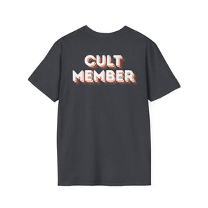 Cult Member - Unisex White/Orange Letters