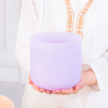 Load image into Gallery viewer, 1 Piece - Pastel Chakra Color Quartz Crystal Singing Bowl with free mallet