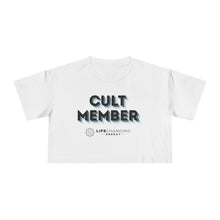 Load image into Gallery viewer, Women&#39;s Crop Tee - Cult Member Blue