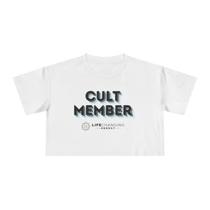 Women's Crop Tee - Cult Member Blue