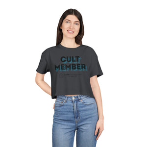 Women's Crop Tee - Cult Member Blue