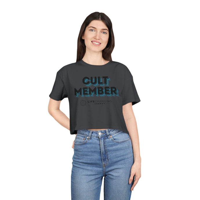 Women's Crop Tee - Cult Member Blue