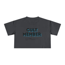 Load image into Gallery viewer, Women&#39;s Crop Tee - Cult Member Blue