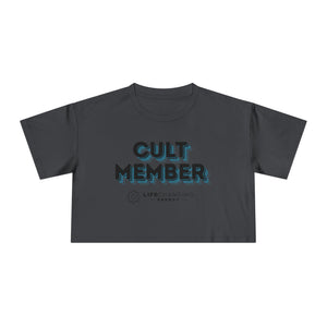 Women's Crop Tee - Cult Member Blue