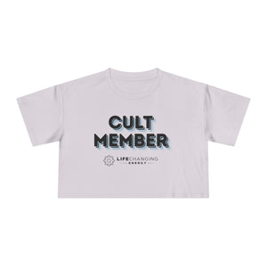 Women's Crop Tee - Cult Member Blue