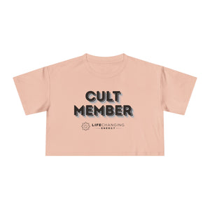 Women's Crop Tee - Cult Member Blue
