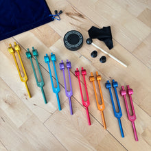 Load image into Gallery viewer, 8pcs Chakra Tuning Forks Set + FREE Aluminum Case