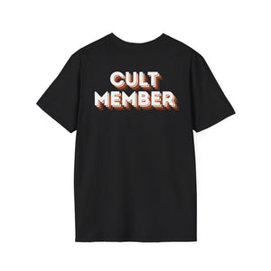 Cult Member - Unisex White/Orange Letters