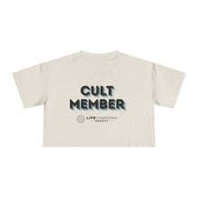 Load image into Gallery viewer, Women&#39;s Crop Tee - Cult Member Blue