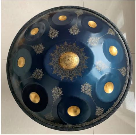 22 Inches Mandala Hand Pan Drums Set, D Minor, 9/10/12 Notes, 432/440Hz