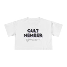 Load image into Gallery viewer, Women&#39;s Crop Tee - Cult Member Purple