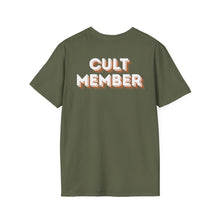 Load image into Gallery viewer, Cult Member - Unisex White/Orange Letters