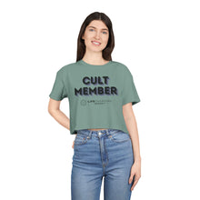 Load image into Gallery viewer, Women&#39;s Crop Tee - Cult Member Purple