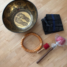 Load image into Gallery viewer, OUTLET - 18 inch Standing Foot Tibetan Singing Bowl with FREE Bag, Cushion and Mallet