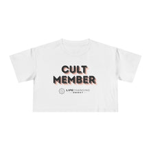 Load image into Gallery viewer, Women&#39;s Crop Tee - Cult Member Orange