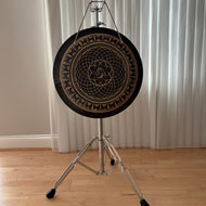 LCE 18 Inch Wind Gong and Portable  Stand Bundle