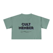 Load image into Gallery viewer, Women&#39;s Crop Tee - Cult Member Purple