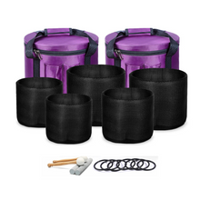Load image into Gallery viewer, 7-12 Inch Black Rim Pastel Colored Frosted Quartz Crystal Singing Bowl Set