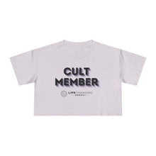 Load image into Gallery viewer, Women&#39;s Crop Tee - Cult Member Purple