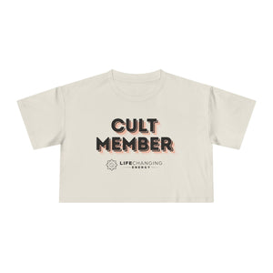 Women's Crop Tee - Cult Member Orange
