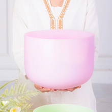 Load image into Gallery viewer, 1 Piece - Pastel Chakra Color Quartz Crystal Singing Bowl with free mallet