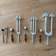 Load image into Gallery viewer, 128 hz, 93.96 hz Large Weighted Tuning Forks, Individual or Set