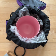 Load image into Gallery viewer, OUTLET - 6 inch Crown Chakra PINK Quartz Crystal Singing Bowl with Case