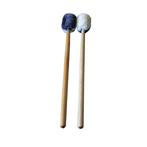 2pcs Felt Gong Mallet Set with Wooden Handles