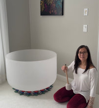 Load image into Gallery viewer, Large 28", 32", 36", 37" Sit-in or Stand-in Crystal Singing Bowl + FREE Cushion and Mallet
