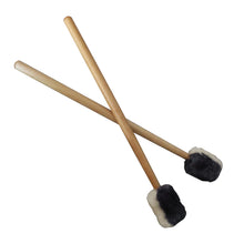 Load image into Gallery viewer, 2pcs Felt Gong Mallet Set with Wooden Handles