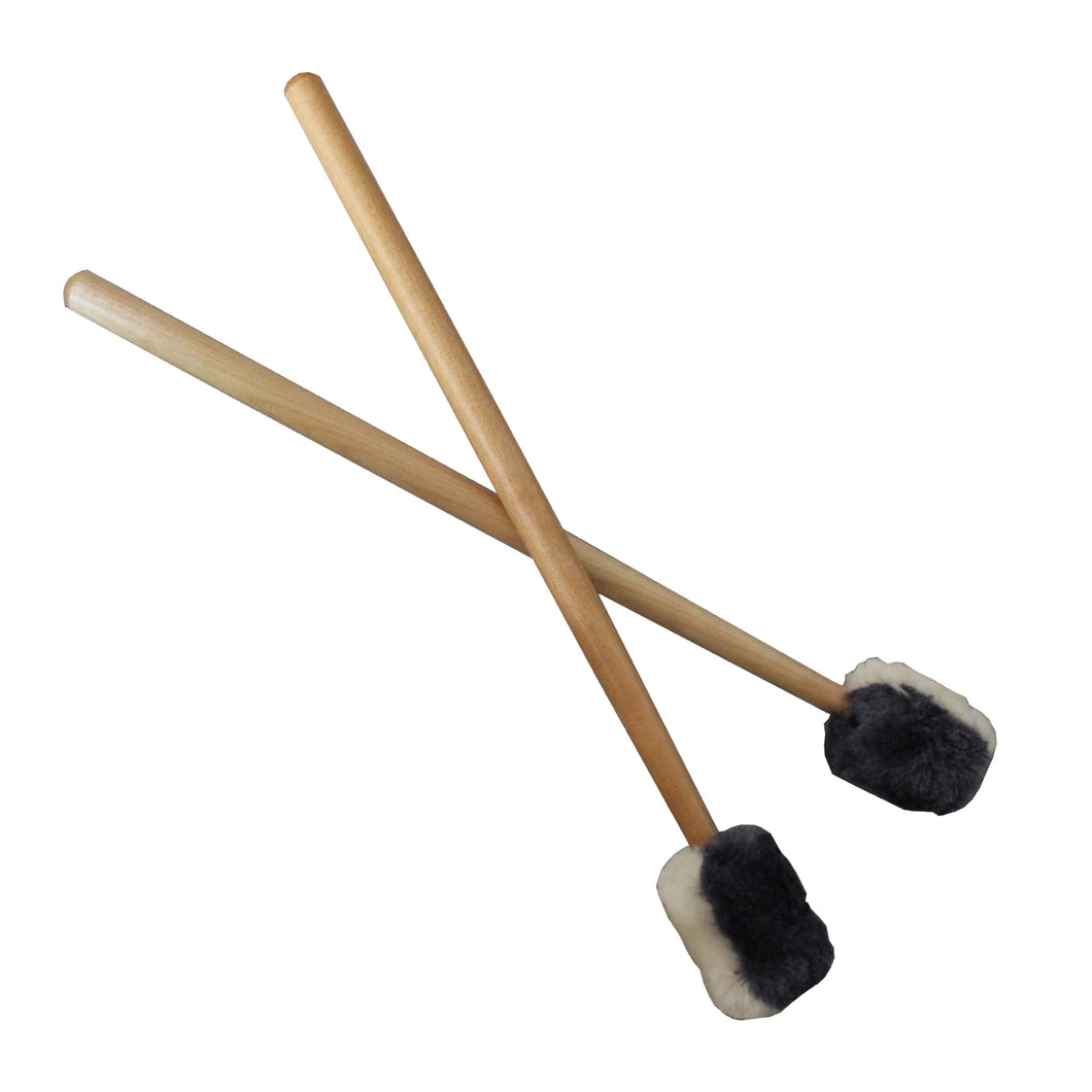 2pcs Felt Gong Mallet Set with Wooden Handles