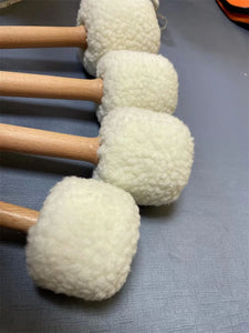 Felt Gong Mallet – Soft Head & Wooden Handle (For 24"–32" Gongs or Over 32")
