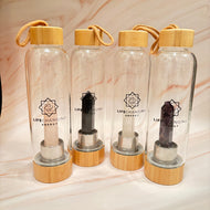 Crystal Infused Bamboo Water Bottle Cup