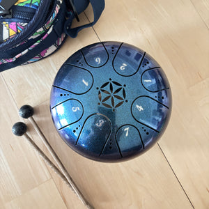 5 inch, 8 Notes, C Key Mini Steel Tongue Drum + FREE Carrying Bag