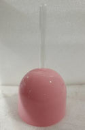 4.5 inch 528 hz Clear Quartz Crystal Handled Practitioner Singing Bowl - Pink