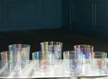 Load image into Gallery viewer, 7pcs Cosmic Light Clear Crystal Singing Bowls Set, C D E F G A B Note