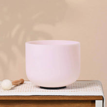 Load image into Gallery viewer, Pink Rose Quartz Gemstone Fusion Crystal Singing Bowl + FREE Bag, Mallet and O-ring