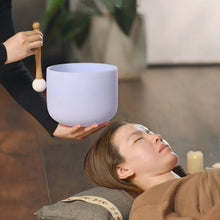 Load image into Gallery viewer, Amethyst Gemstone Fusion Crystal Singing Bowl + FREE Bag, Mallet and O-ring