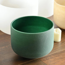 Load image into Gallery viewer, Emerald Gemstone Fusion Crystal Singing Bowl + FREE Bag, Mallet and O-ring