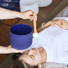 Load image into Gallery viewer, Sapphire Gemstone Fusion Crystal Singing Bowl + FREE Bag, Mallet and O-ring