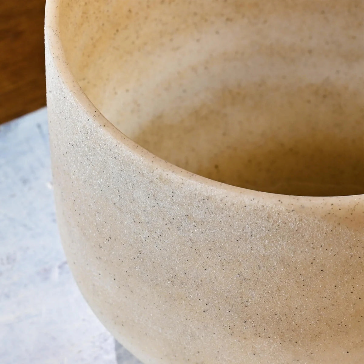 Tea Topaz Gemstone Fusion Crystal Singing Bowl + FREE Bag, Mallet and